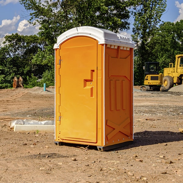 can i customize the exterior of the portable restrooms with my event logo or branding in New Llano